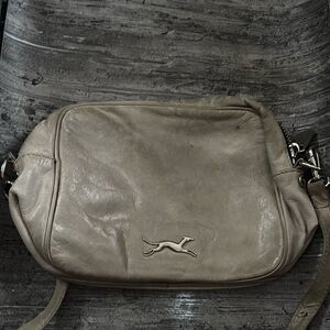 Bimba y Lola handbag Leather Medium Shoulder Bag logo purse cross body kangaroo